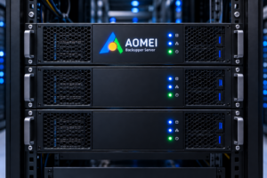 AOMEI Server Rack in Blue Light