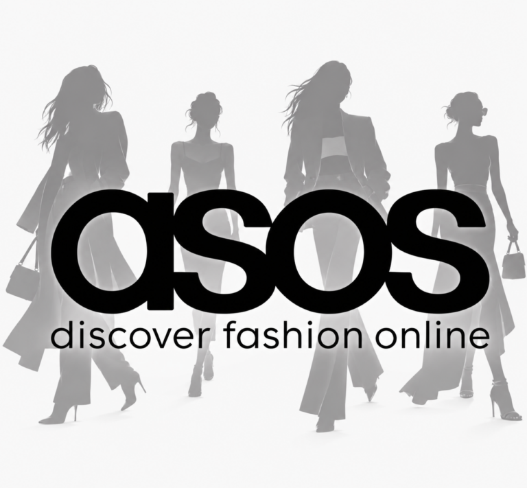 ASOS logo with fashion silhouettes