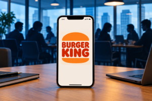 Burger King App in a Modern Office