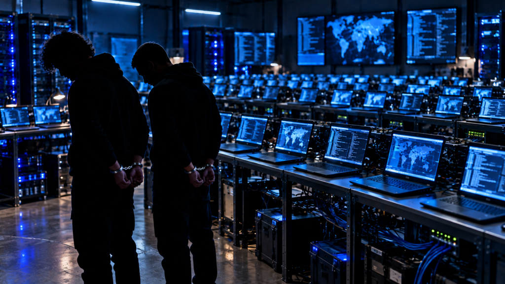 Cybercrime Lab Raid in Blue Light