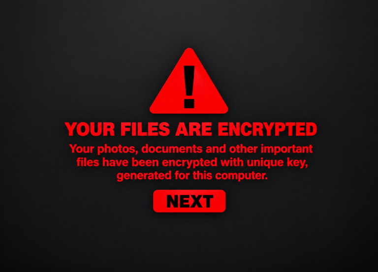 Encrypted Files Warning Screen